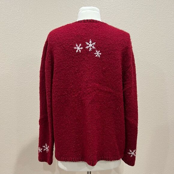 Croft & Barrow Skating Bears Silk Wool Sweater Size XL - Picture 4 of 13